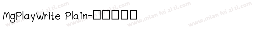 MgPlayWrite Plain字体转换